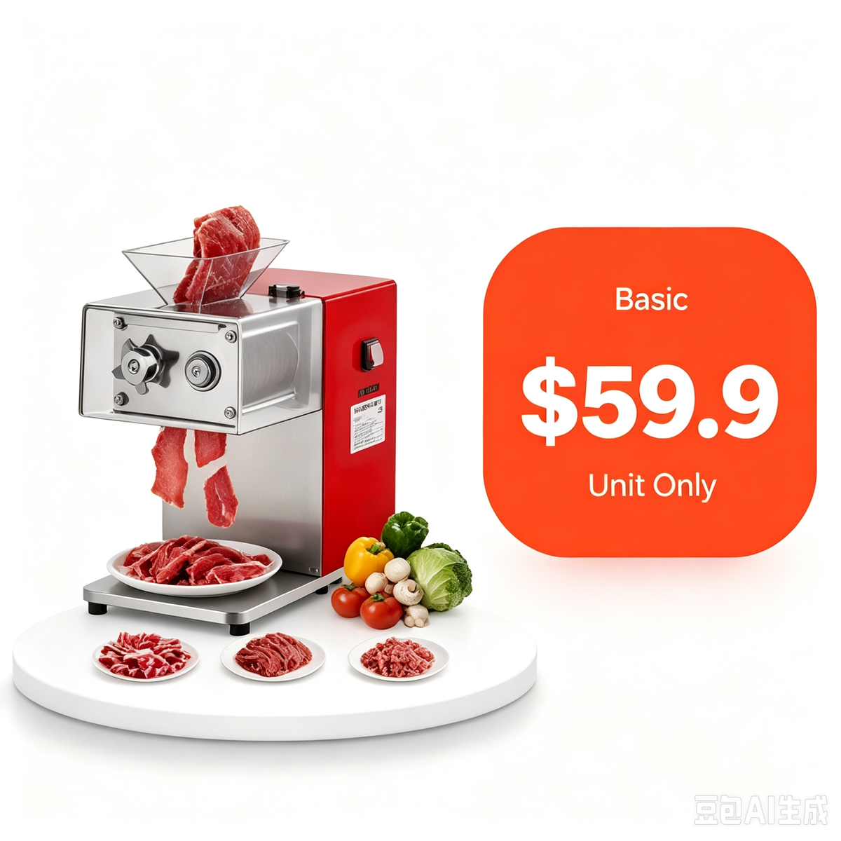 VEVOR 850W Commercial Meat Cutter Machine