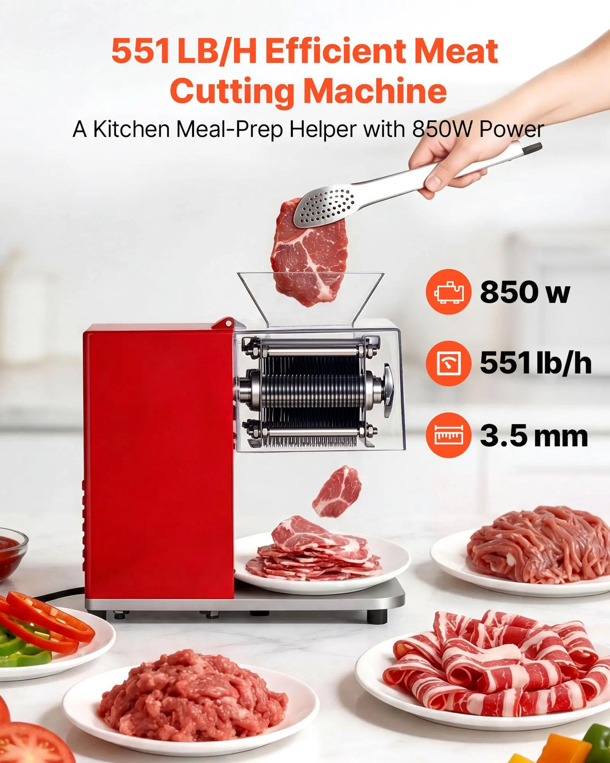 VEVOR 850W Commercial Meat Cutter Machine